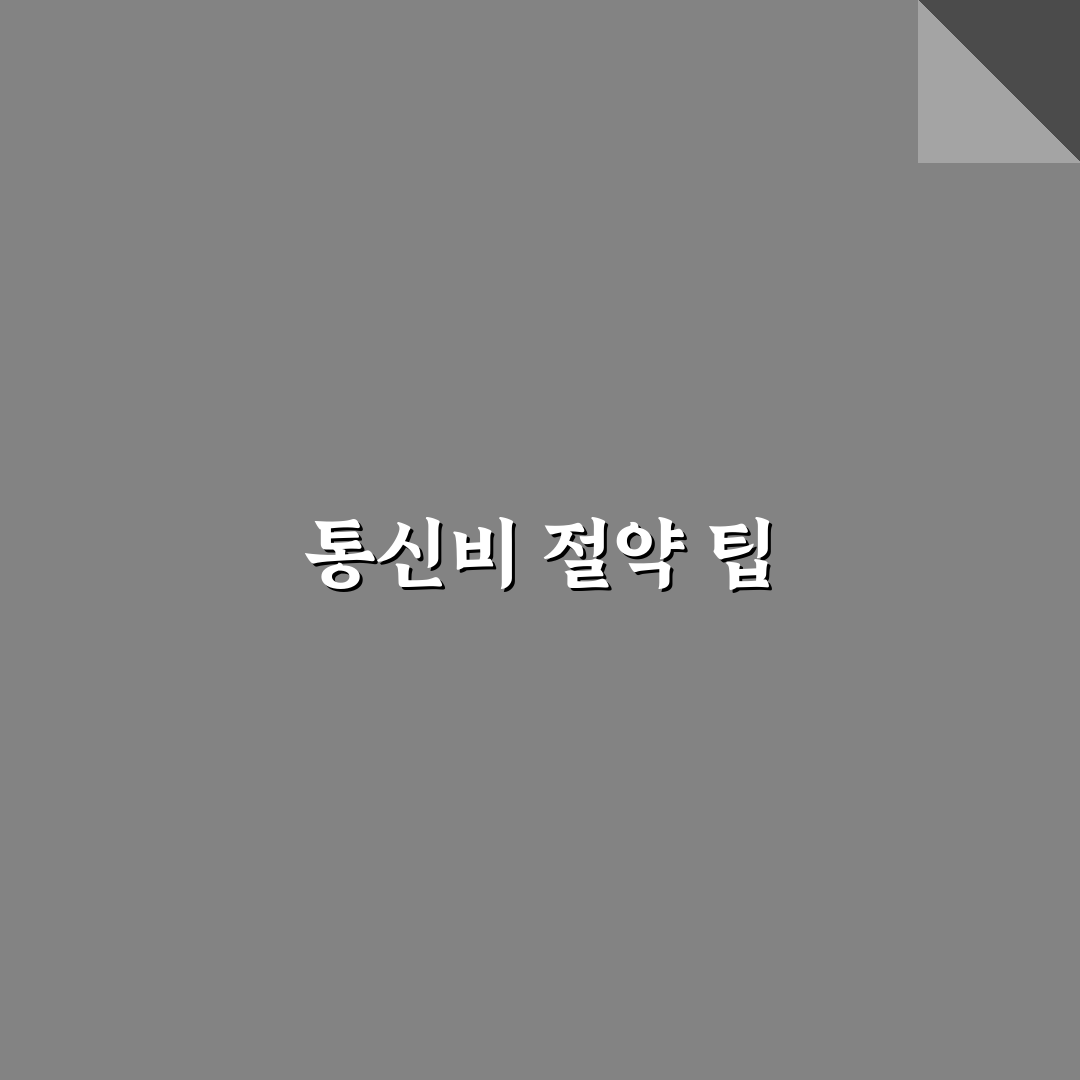 통신비 절약에 효과 큰 제도 정리와 꿀팁 공유
