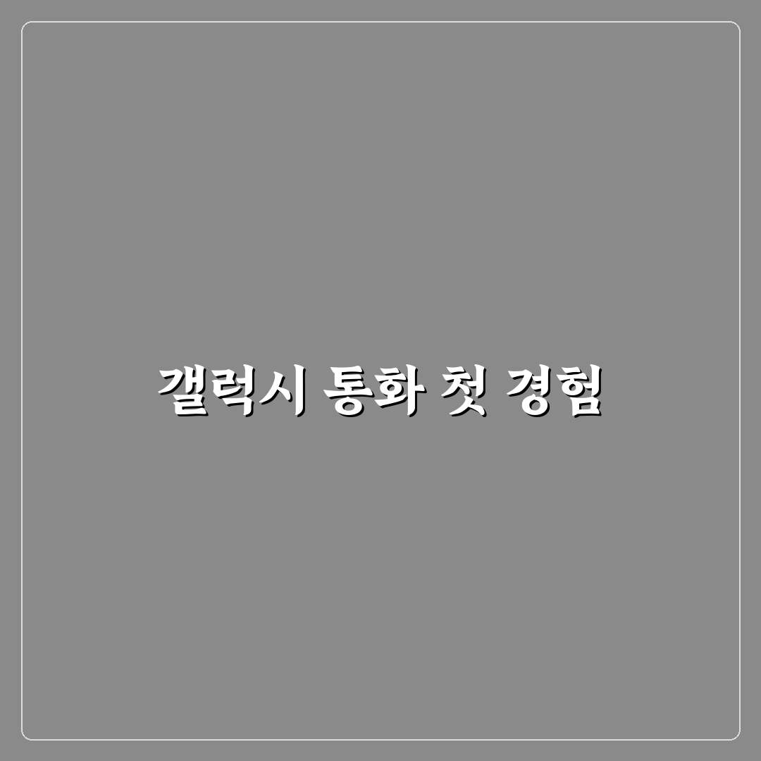 갤럭시 통화 설정 최적화 사용기, 자주 쓰는 기능 직접 써보니