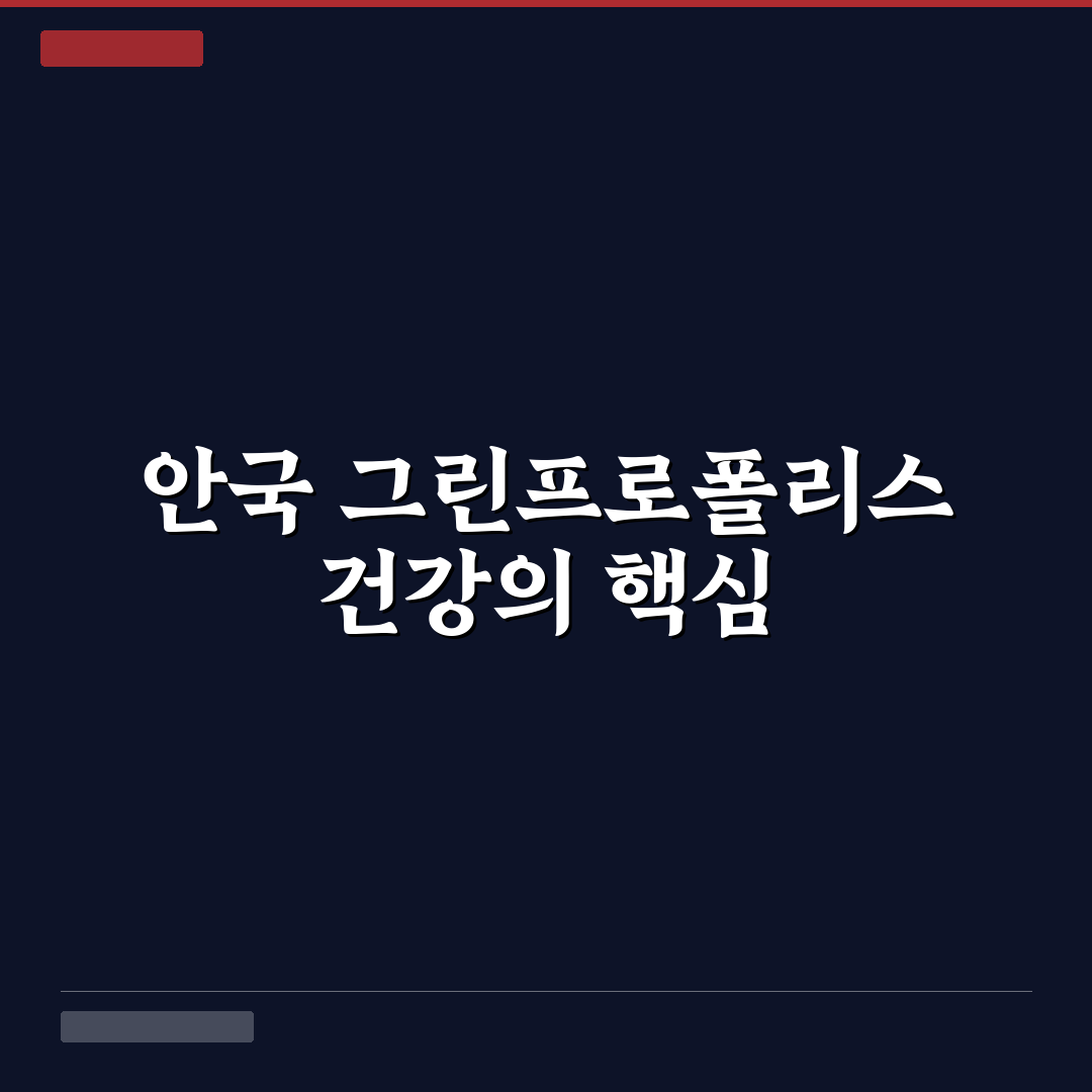 안국 그린프로폴리스 효능과 복용 꿀팁 공유