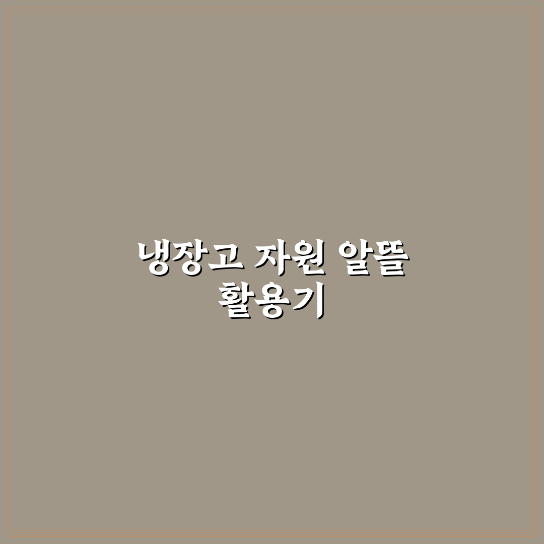 냉장고 파먹기 사용기, 식비 절약에 도움 된 이유 직접 써보니