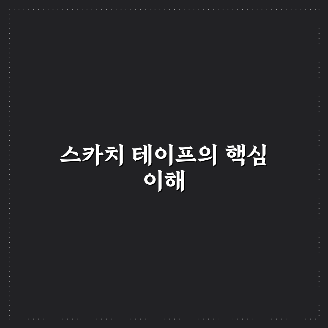 스카치 풀테이프 사용법과 선택 꿀팁 정리