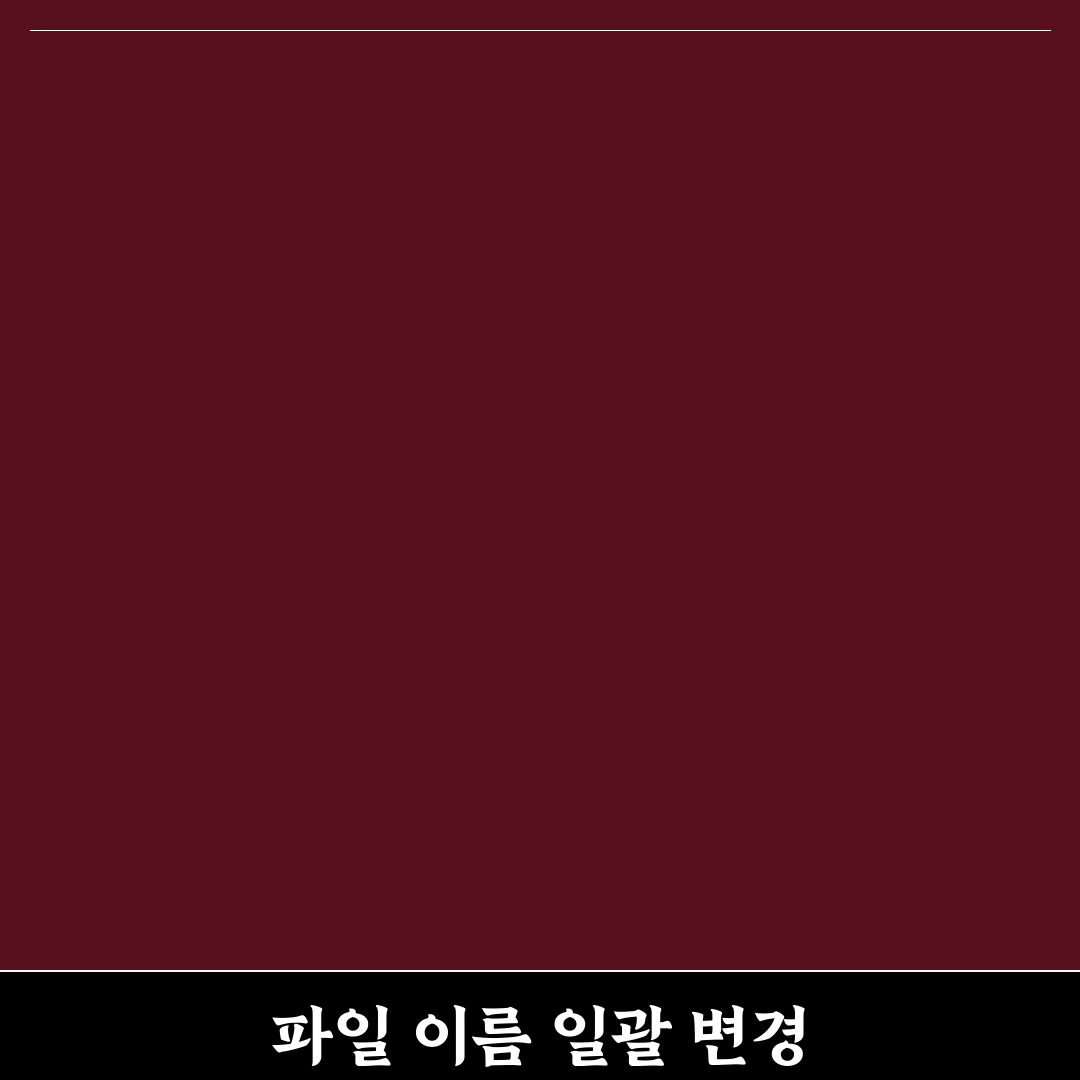 파일 이름 일괄 변경 방법으로 문서 관리 효율 높이기 꿀팁 공유