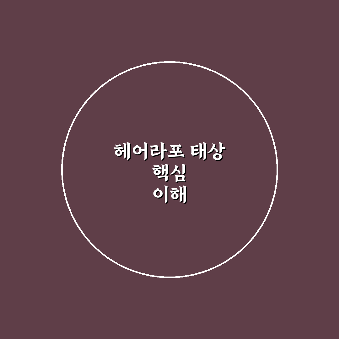 헤어라포 태상 사용법과 관리 꿀팁 정리