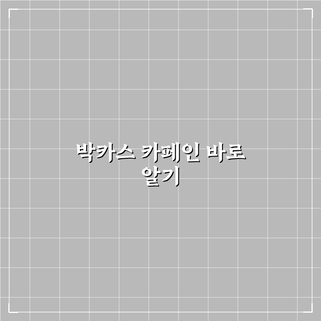 박카스 카페인 함량 쉽게 알려드려요 한눈에 정리