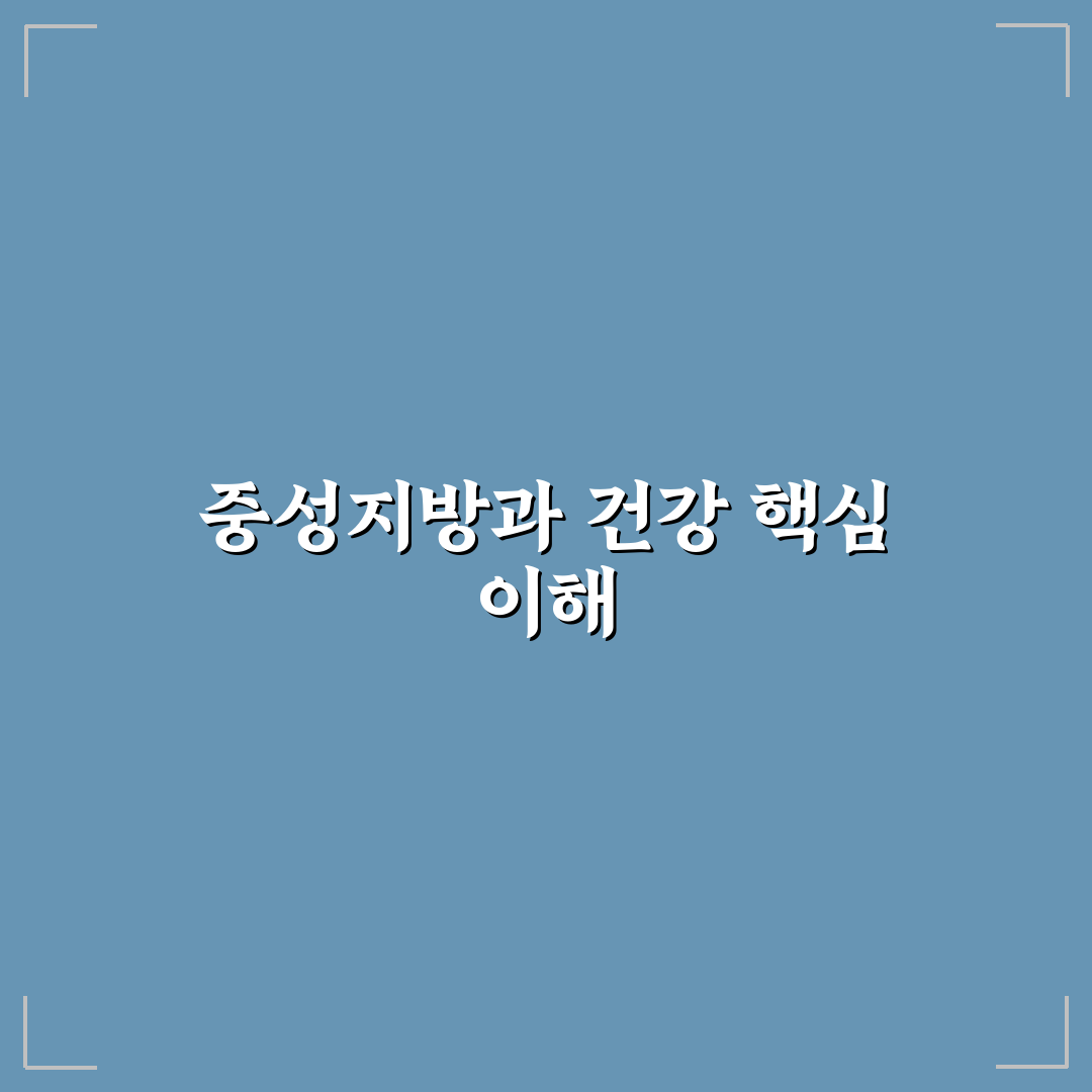 중성지방 영어로 쉽게 이해하는 방법과 꿀팁