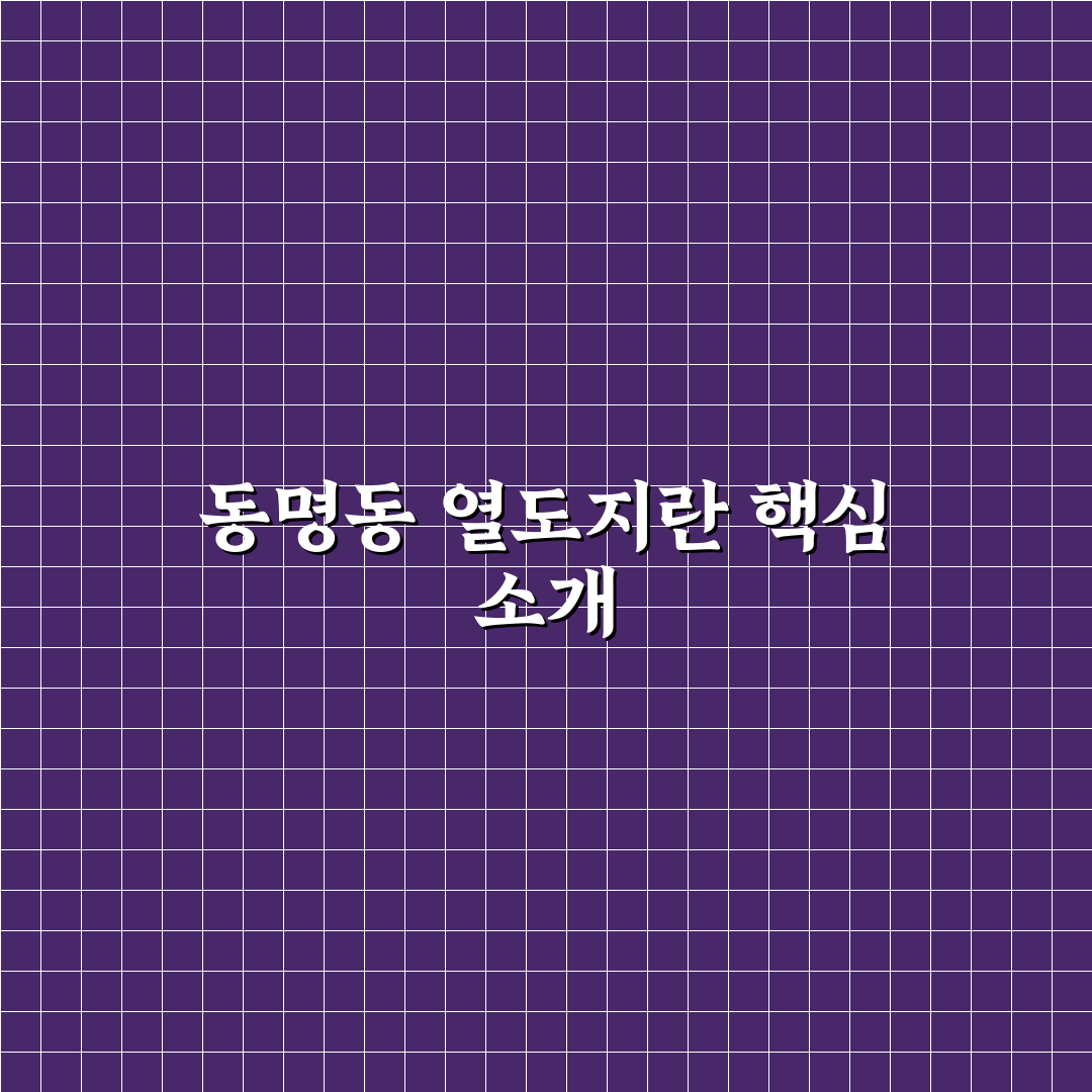 동명동 열도지 이용 방법과 꿀팁 공유