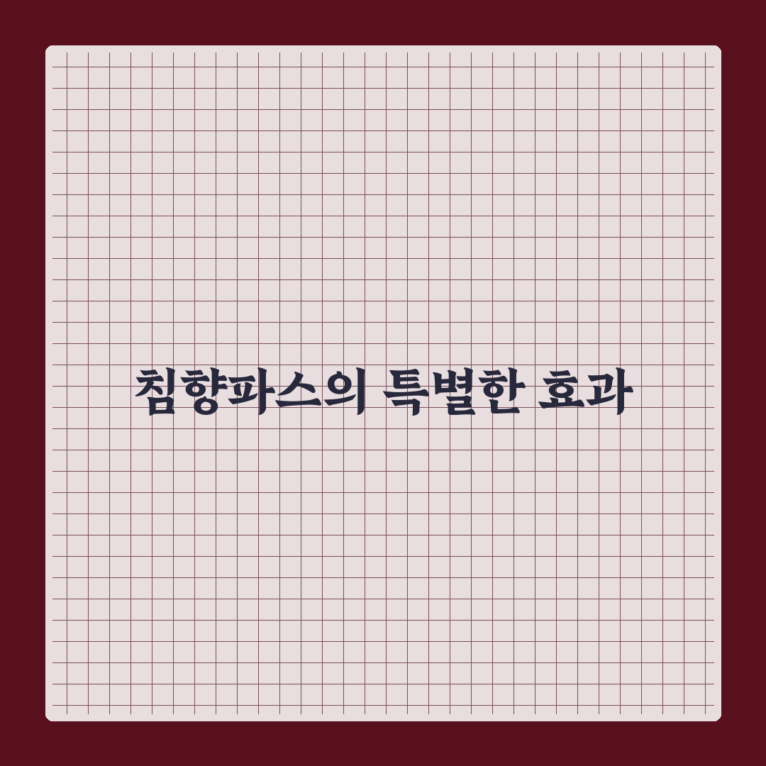 침향파스 사용법과 효과 꿀팁 공유해드려요