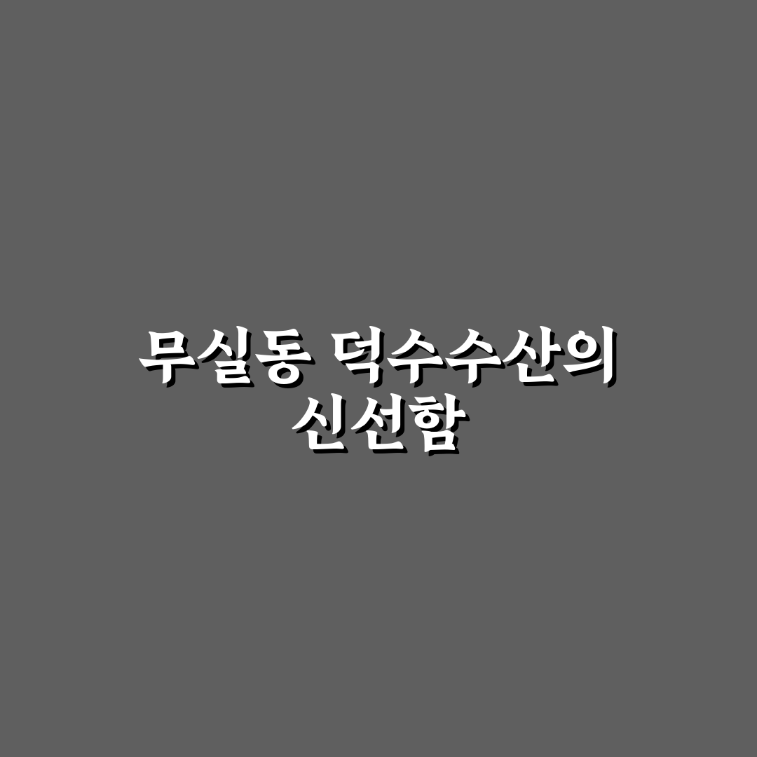 무실동 덕수수산 방문 후기, 신선한 해산물은 어땠나