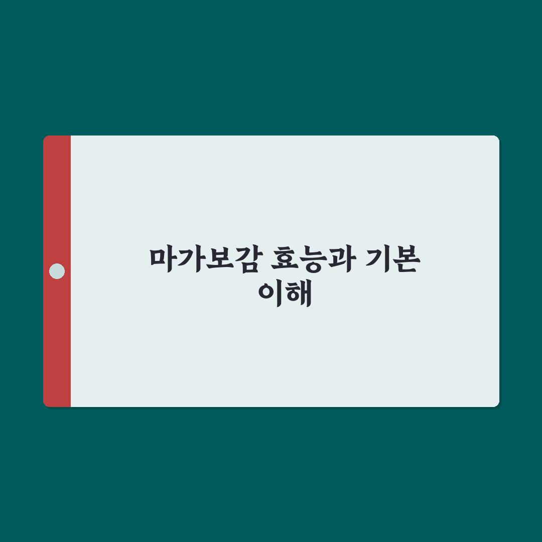 마가보감 효능 가격 쉽게 알려드려요 정리