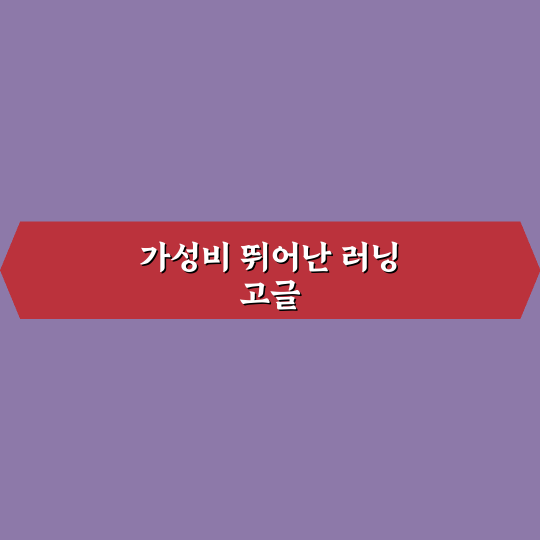 가성비 러닝 고글 선택 방법과 추천 팁 알려드려요