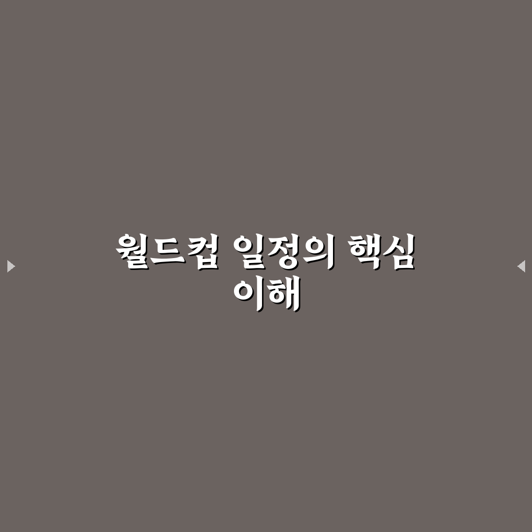 월드컵 축구 일정 꿀팁 쉽게 알아보는 최종 안내