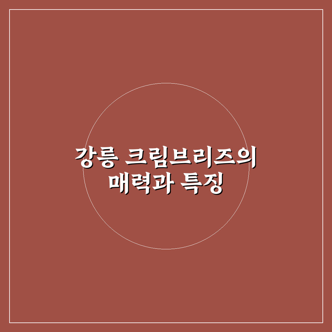 강릉 크림브리즈 방문 꿀팁과 주요 정보 정리