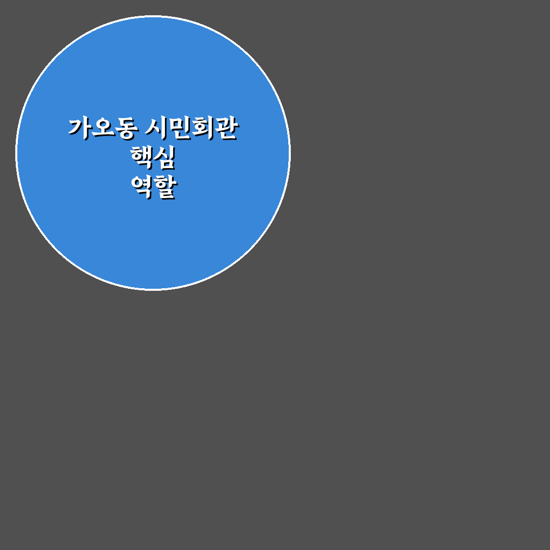 대전 가오동 시민회관 이용 꿀팁과 시설 정보 정리