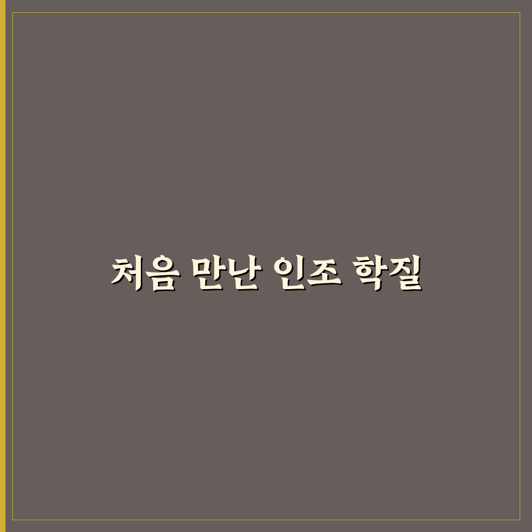 인조 학질 사용 후기, 처음 써보니 느낀 점들